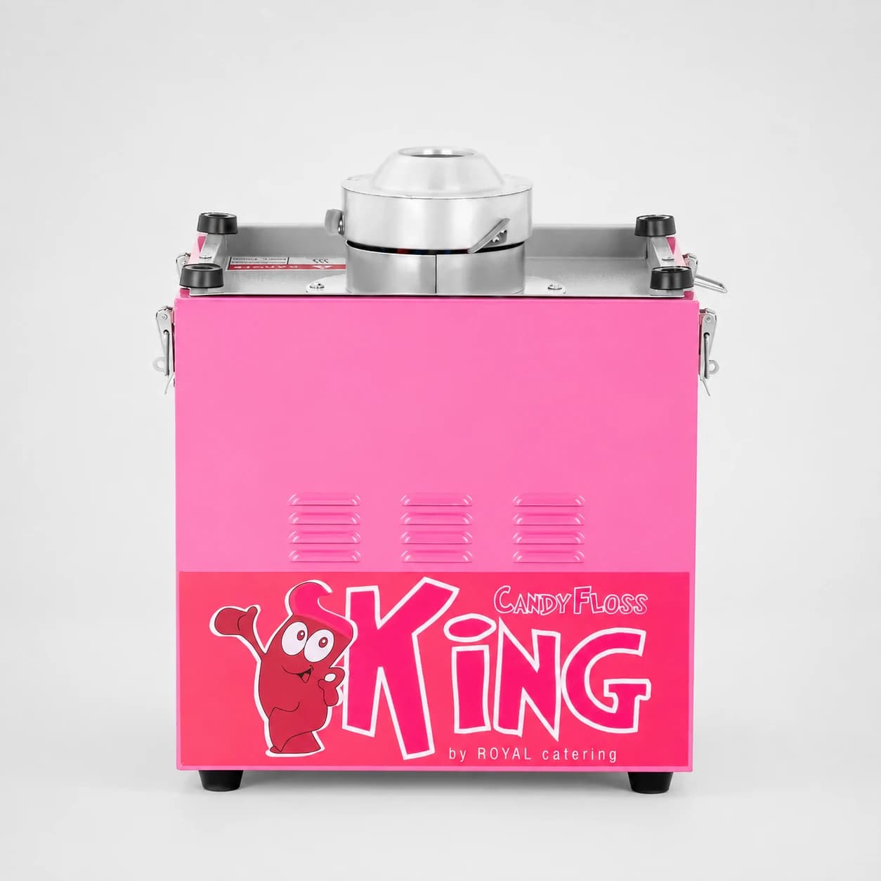 Zuckerwattemaschine ohne Abdeckung - Marke "King" ist sichtbar